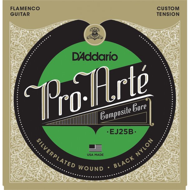 D'Addario EJ25B, Flamenco Black